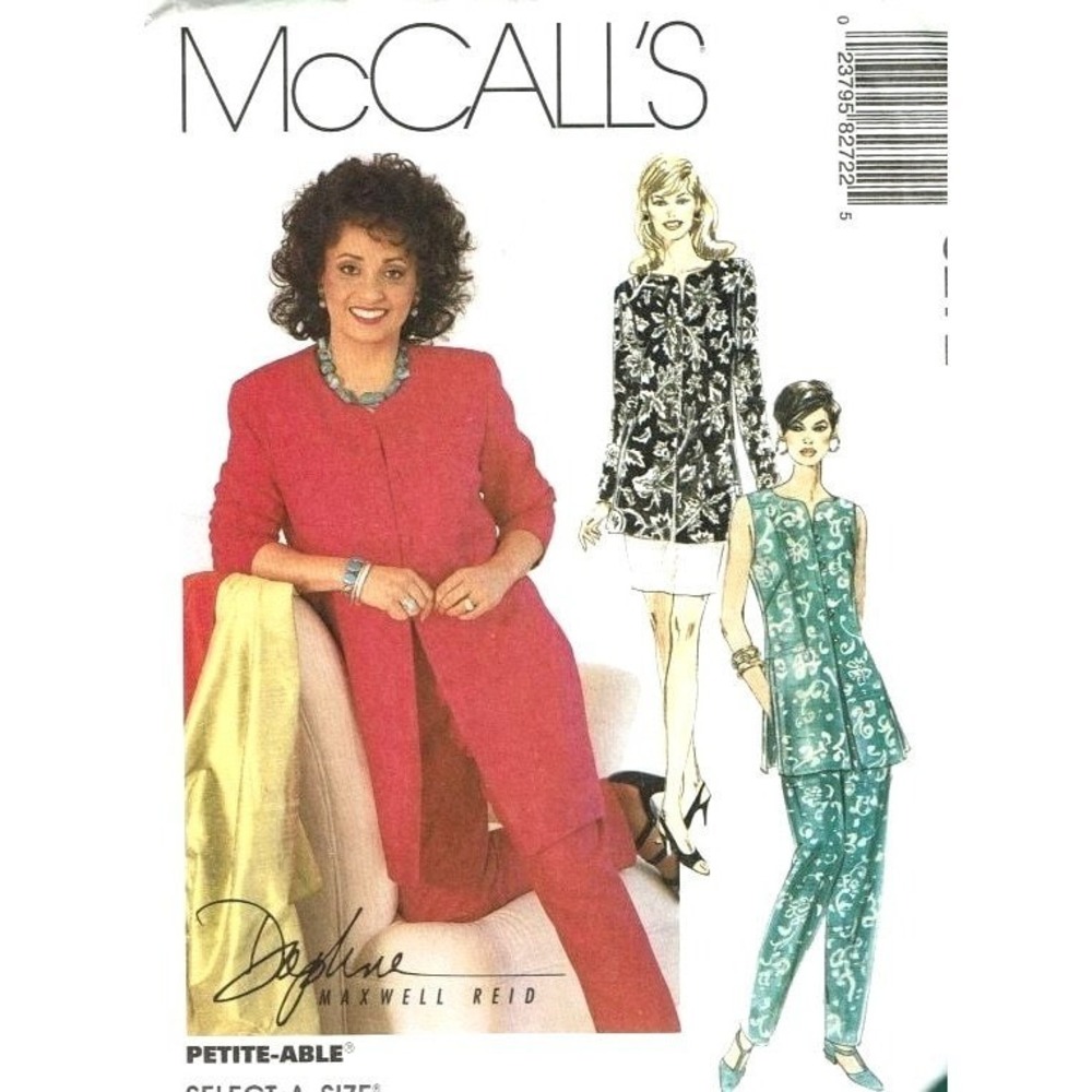 McCalls Sewing Pattern‎ 8272 Jacket Vest Pants Skirt Size 16-20